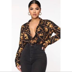 🔥 Oh She Classy Top - Black/gold 🔥